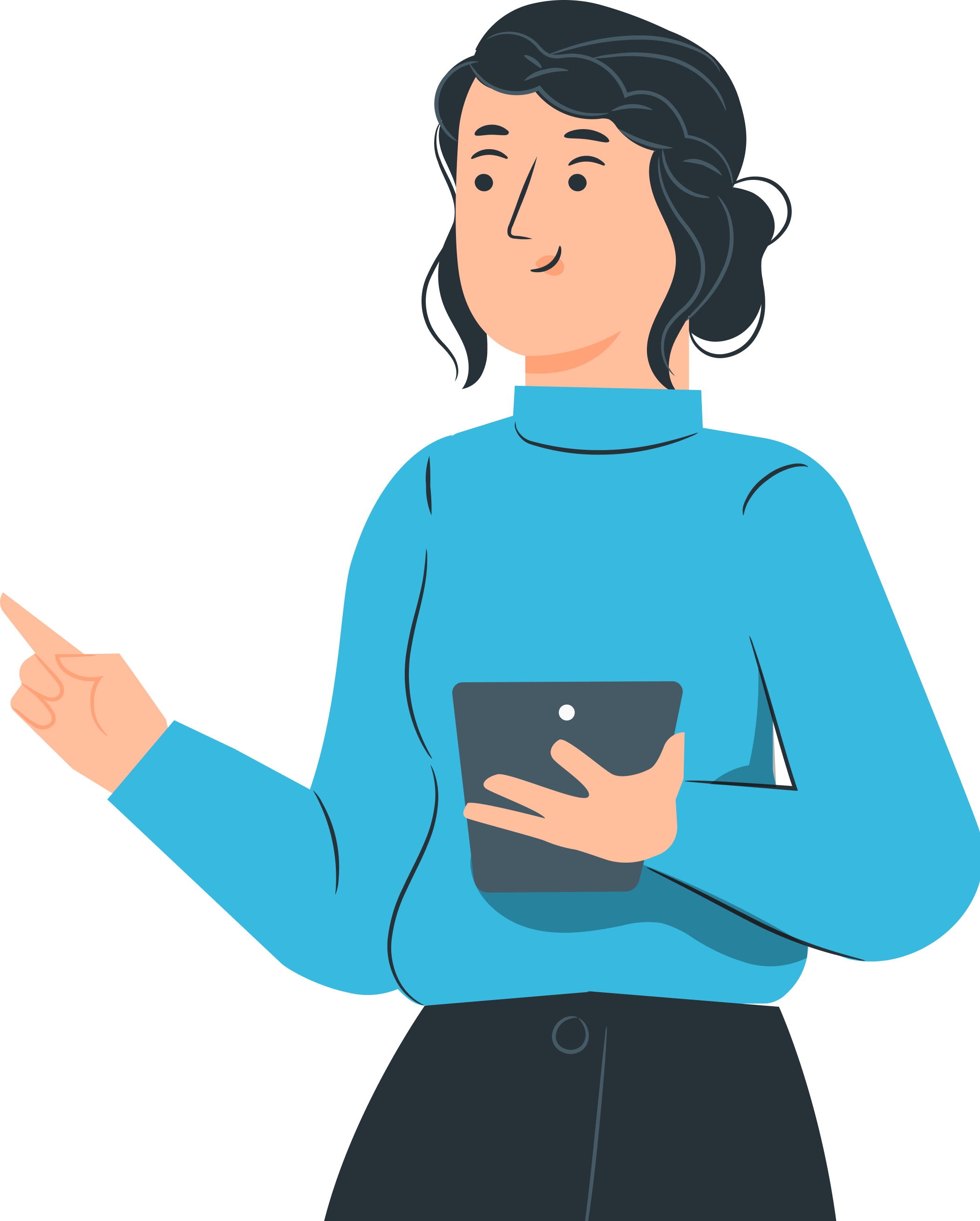 School Leader holding tablet